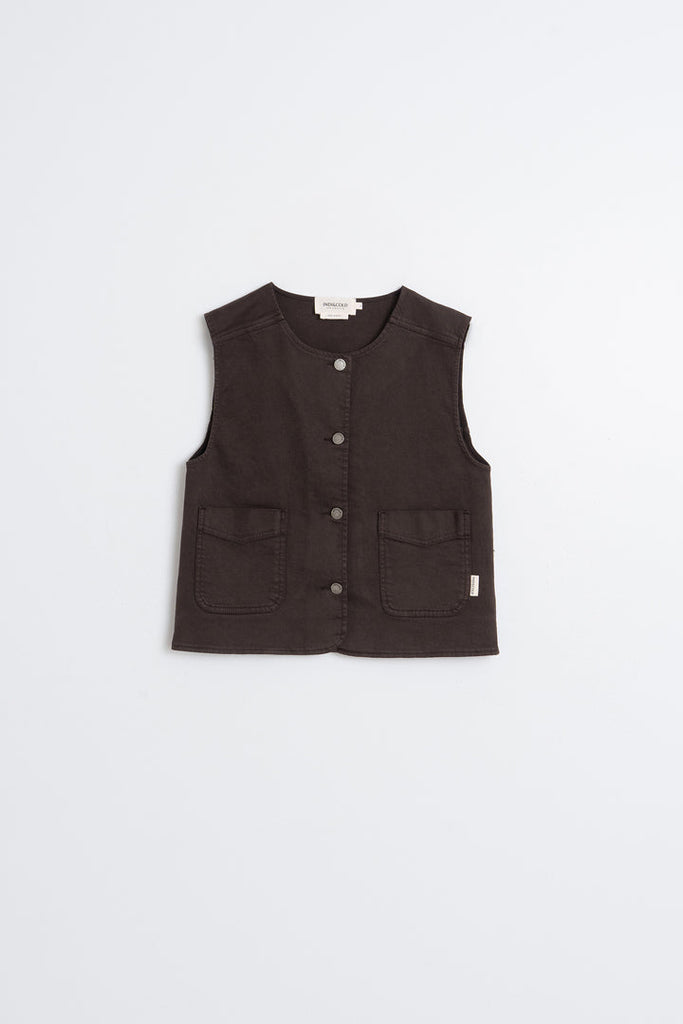 AW26 Chaleco COTTON TWILL VEST COCONUT