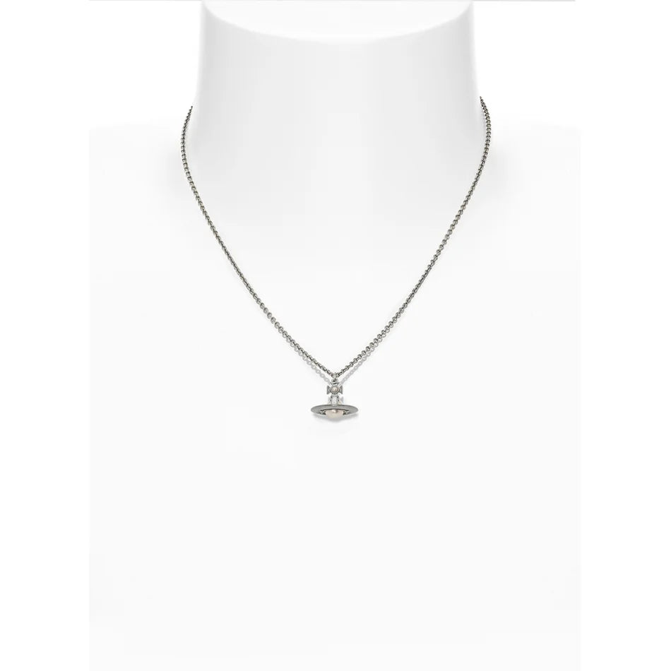 Vivienne Westwood Simonetta Pendant - Platinum / Creamrose Pearl / White Enamel