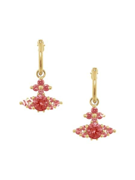 Vivienne Westwood FEODORITA HOOP EARRINGS - Gold/Red