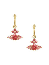 Vivienne Westwood FEODORITA HOOP EARRINGS - Gold/Red