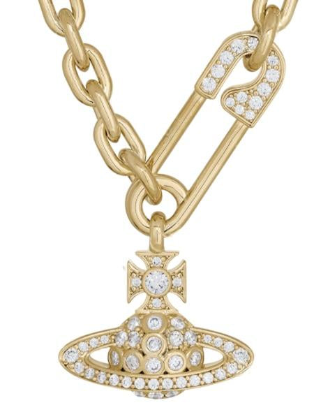 Vivienne Westwood LUCRECE LARGE NECKLACE - GOLD / WHITE CZ