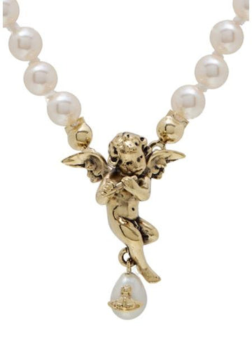 Vivienne Westwood PUTTI PEARL NECKLACE - GOLD / CREAMROSE