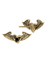Vivienne Westwood HERBERT EARRINGS (925) - ANTIQUE GOLD / BLACK