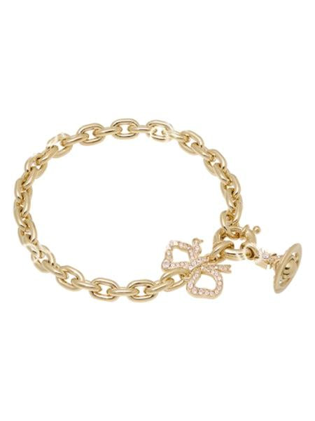 Vivienne Westwood RIGOBERTA CHAIN BRACELET - GOLD / SILK