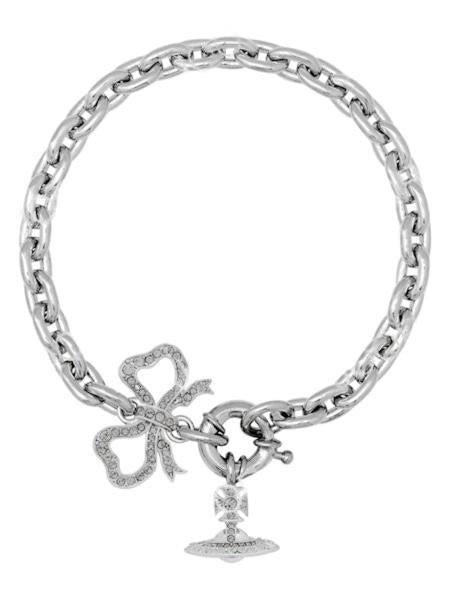 Vivienne Westwood RIGOBERTA CHAIN BRACELET - PLATINUM / WHITE