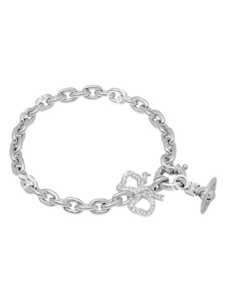 Vivienne Westwood RIGOBERTA CHAIN BRACELET - PLATINUM / WHITE