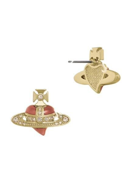 Vivienne Westwood NEW DIAMANTE HEART EARRINGS