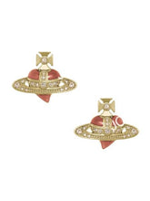 Vivienne Westwood NEW DIAMANTE HEART EARRINGS
