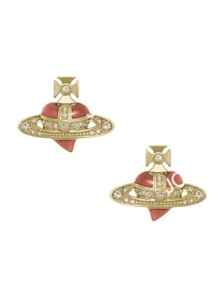 Vivienne Westwood NEW DIAMANTE HEART EARRINGS