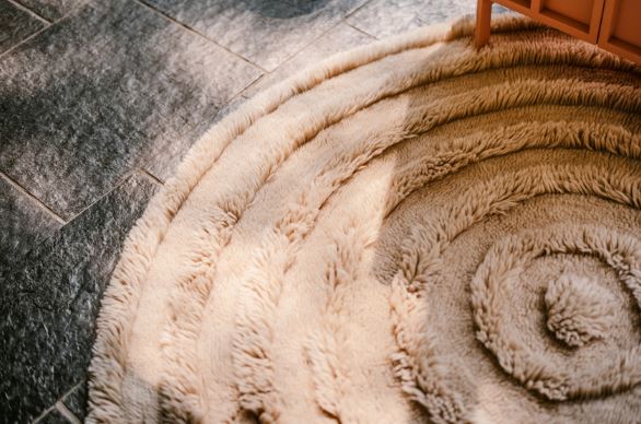 Round Woolen Rug Cream (Ø150CM)