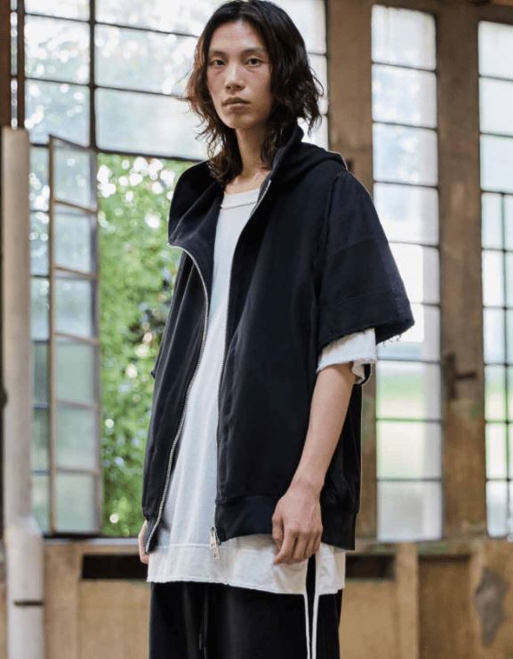 Andrea Ya’aqov Sleeveless Hoodie And Zip - 09 Black