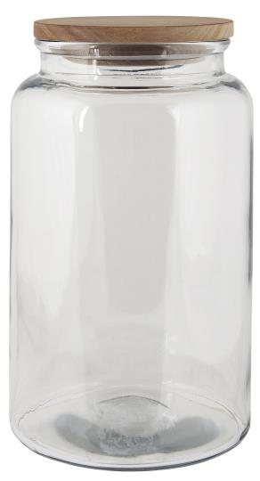 Glass jar w/wooden lid 3750 ml