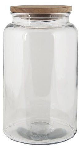 Glass jar w/wooden lid 3750 ml