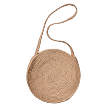 ROUND JUTE BAG W/ HANDLES