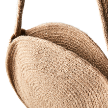ROUND JUTE BAG W/ HANDLES