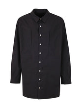 RICK OWENS SS23 JUMBO FOGPOCKET OUTERSHIRT BLACK