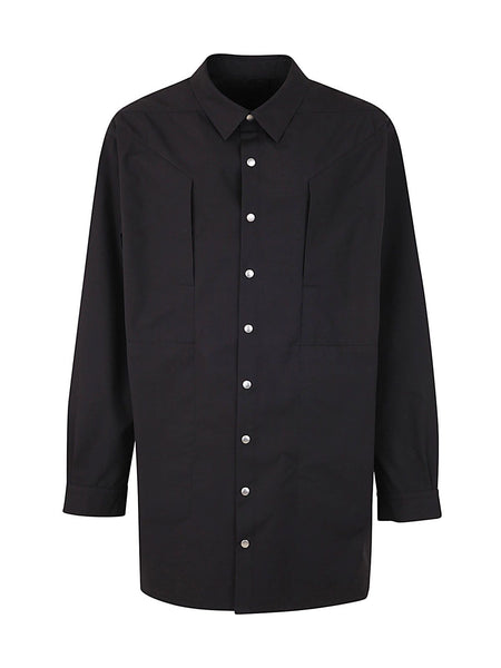 RICK OWENS SS23 JUMBO FOGPOCKET OUTERSHIRT BLACK