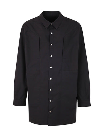 RICK OWENS SS23 JUMBO FOGPOCKET OUTERSHIRT BLACK