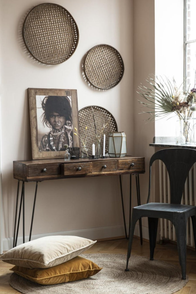Console table recycled wood