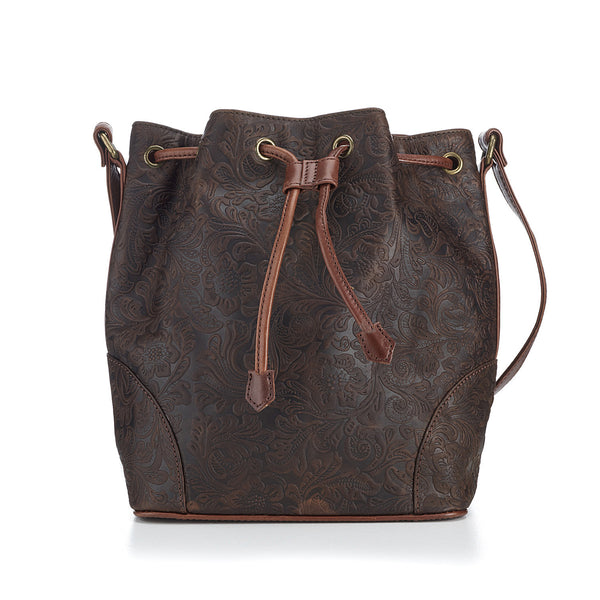 Bucket Bag- Brown Floral