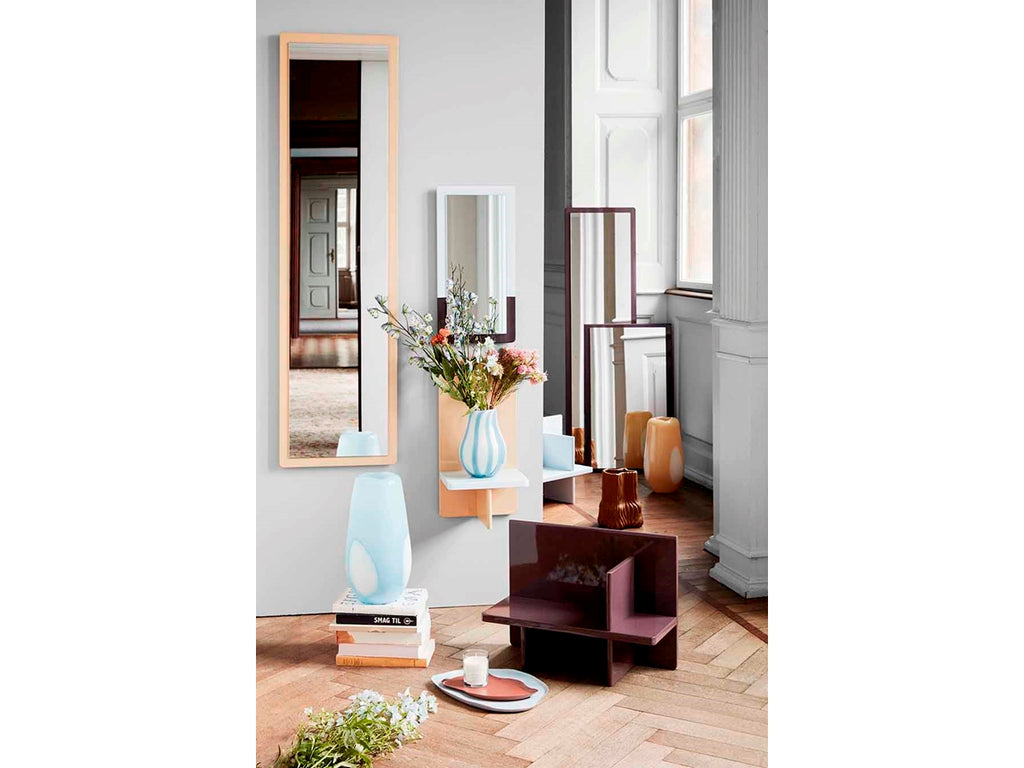 MIRROR 'TENNA' MDF/GLASS PUCE AUBERGINE