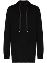 RICK OWENS SS23  EDFU HOODIE IN BLACK HEAVY JERSEY