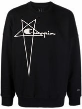 RICK OWENS X CHAMPION KNITTED PULLOVER SWEATSHIRT - BLACK