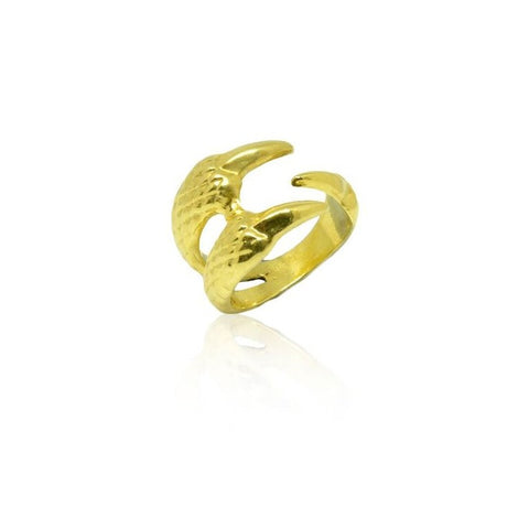 CollardManson 925 Gold Plated Silver Claw Ring