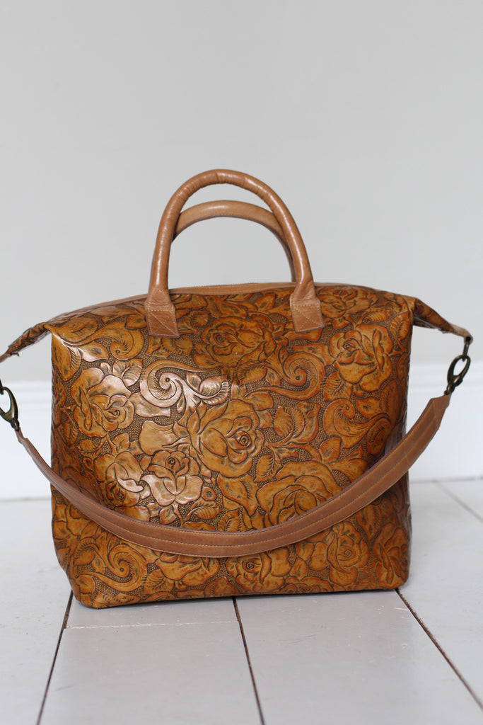 CollardManson Elke leather Bag - Havana floral