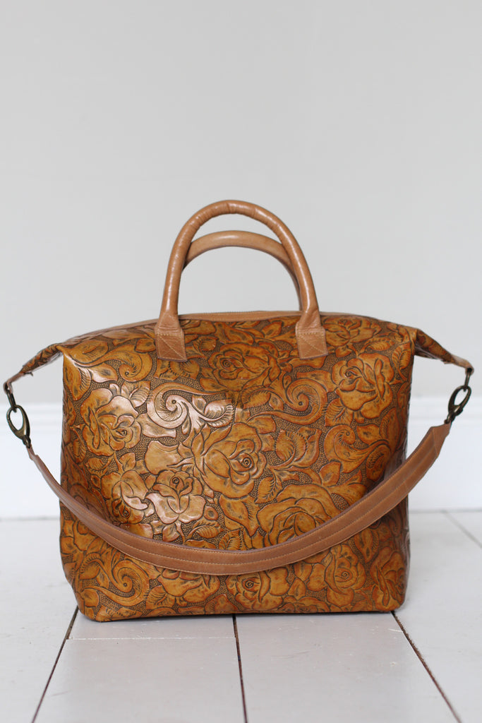 CollardManson Elke leather Bag - Havana floral