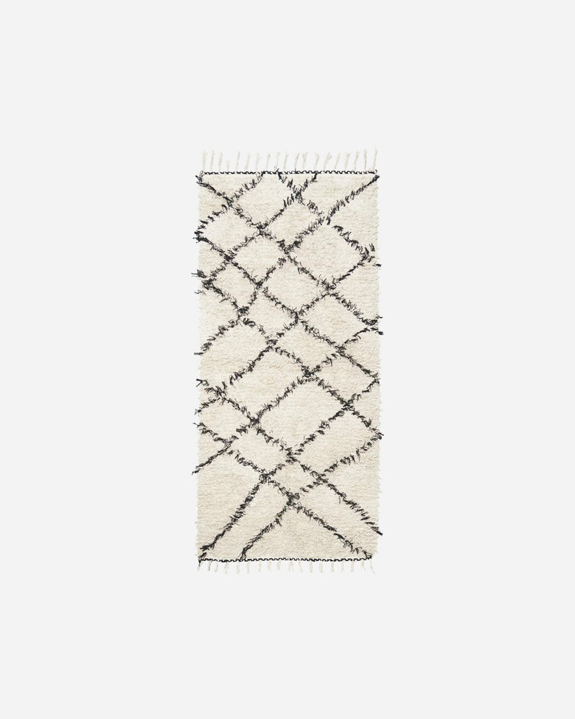 Rug, Riba, White/Black