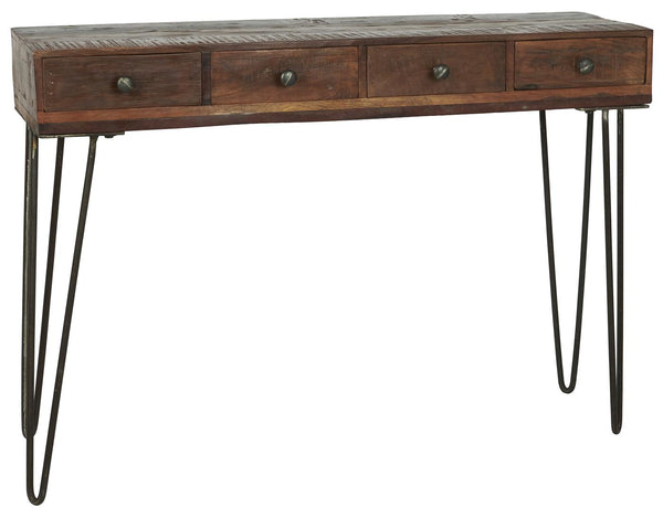 Console table recycled wood