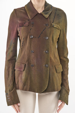 Rundholz AW22 Mainline 1161109 Jacket Kobalt Check Paint