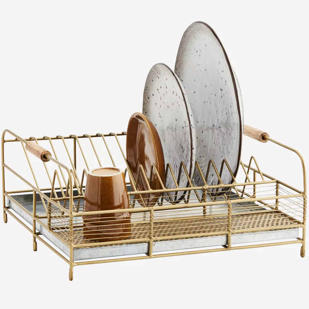 Madam Stoltz Iron Dish Rack w/ Drip Tray