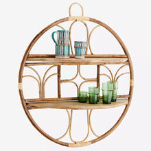 Madam Stoltz Round Bamboo Shelf