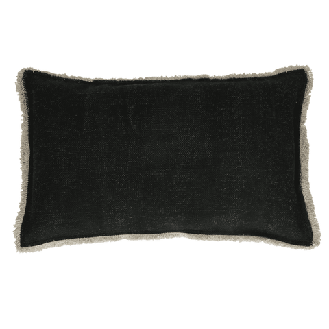 Tuvi Cotton Cushion 30x50cm - Black