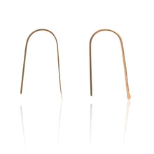 925 silver Gold plated Staple Earrings