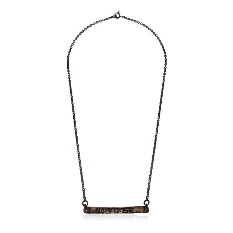WDTS - Hand Hammered Short Necklace - NOLI TIMERE - Mixed Finish