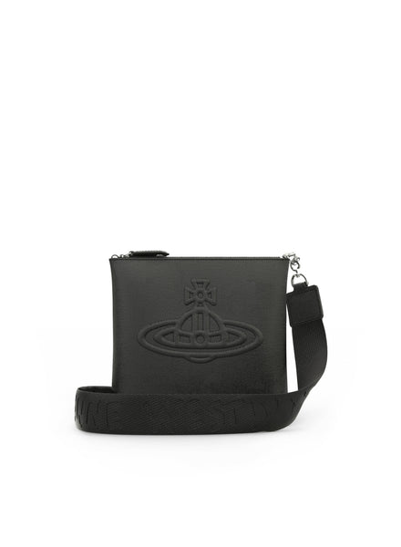 Vivienne Westwood Johanna Black Patent Heart Cross-body Bag