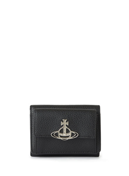 Vivienne Westwood Grain Leather Small Flap Purse
