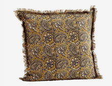 PRINTED CUSHION COVER W/ FRINGES