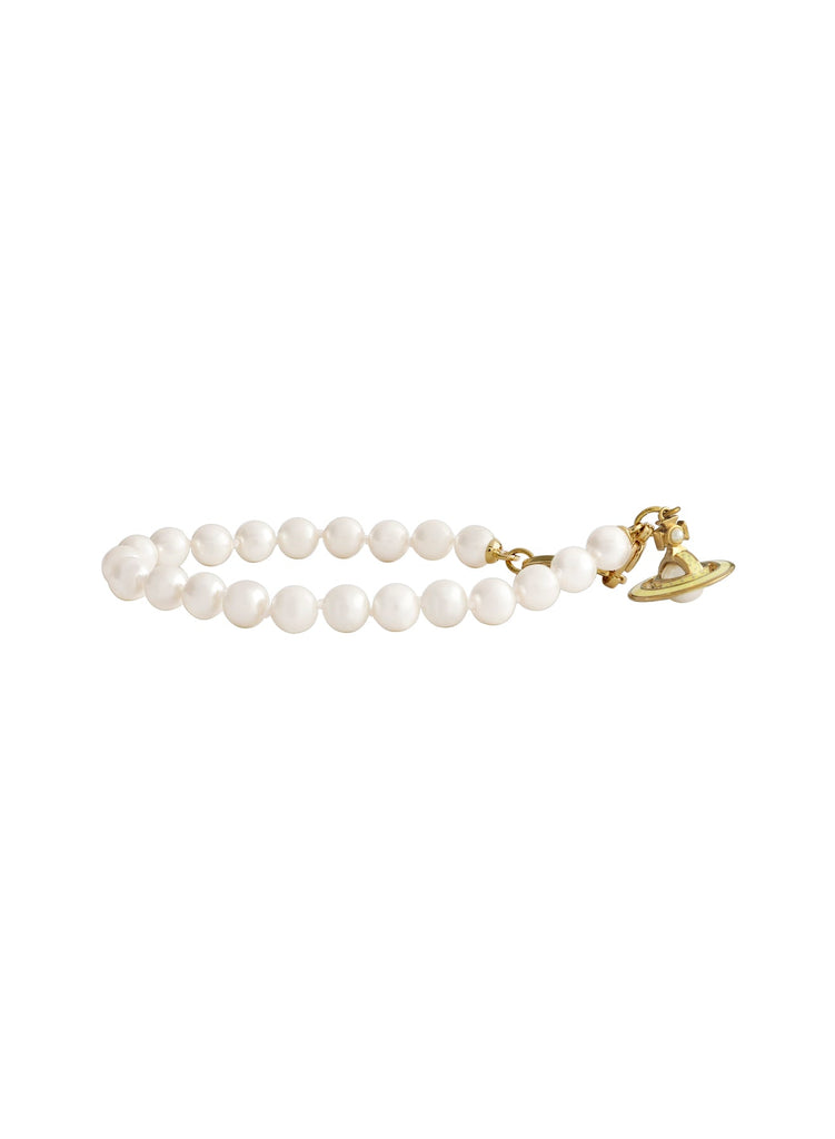 Vivienne Westwood Simonetta Pearl Bracelet - Gold/Creamrose Pearl/Lemon Yellow