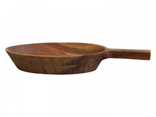 Laon tray w. handle acacia wood