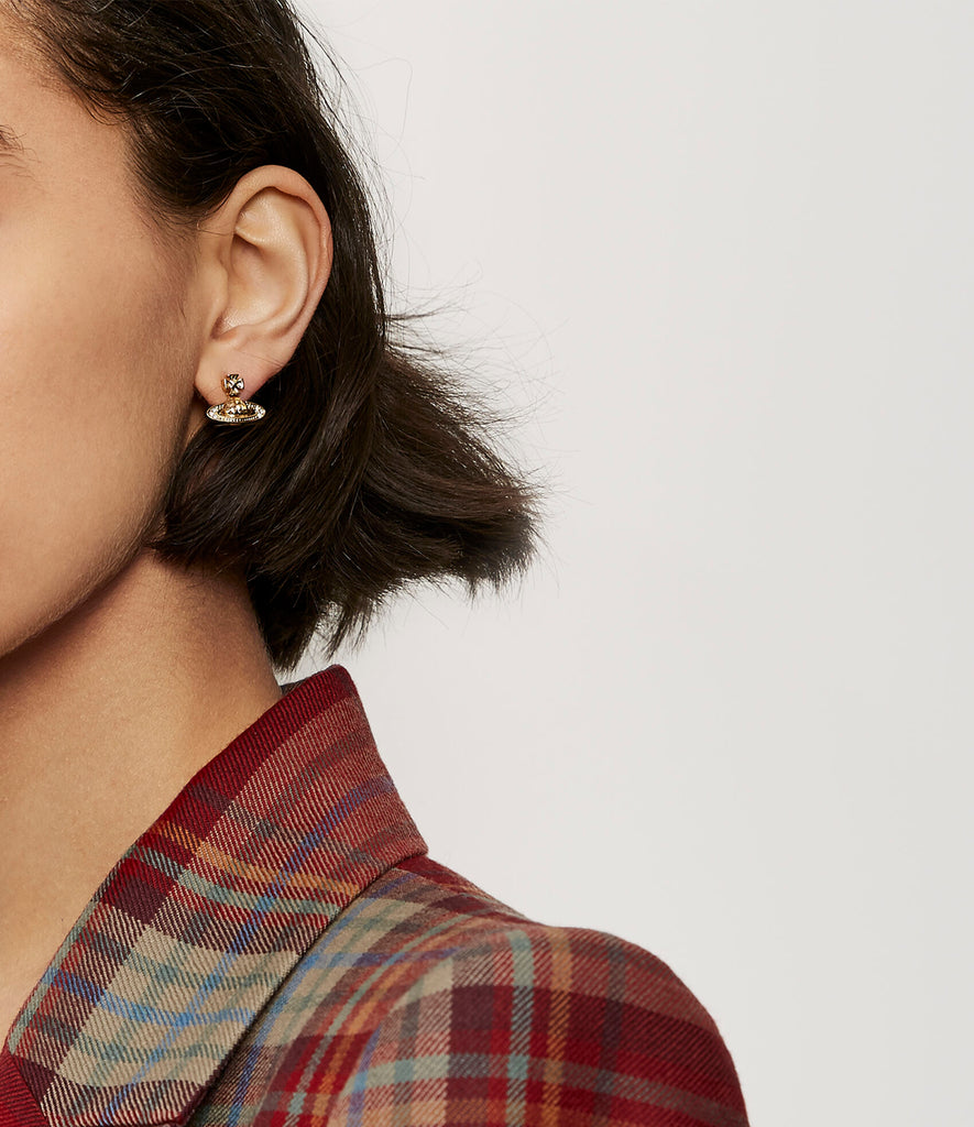 Vivienne Westwood Pina Bas Earrings - gold crystal