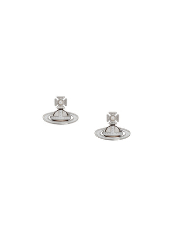 Vivienne Westwood Simonetta Bas Relief Earrings - Silver Tone