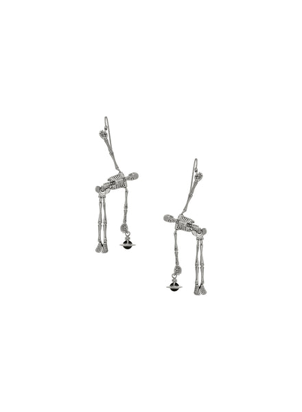 Vivienne Westwood Skeleton Earrings - Silver