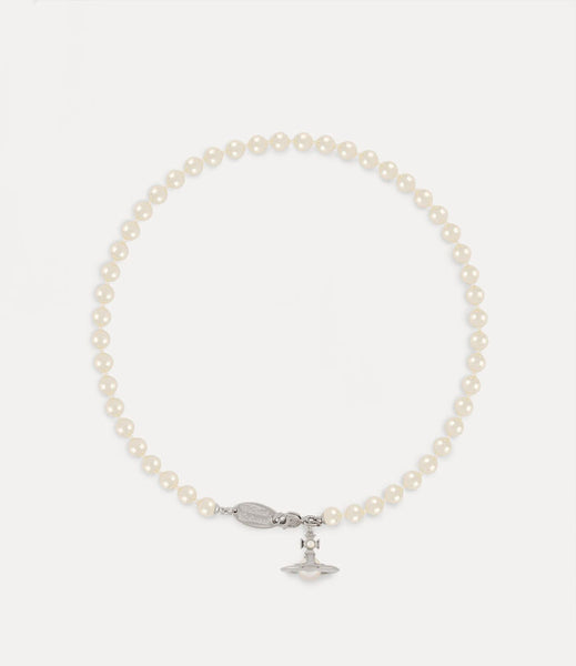 Vivienne Westwood Simonetta Pearl Necklace - Silver Tone