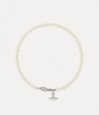 Vivienne Westwood Simonetta Pearl Necklace - Silver Tone