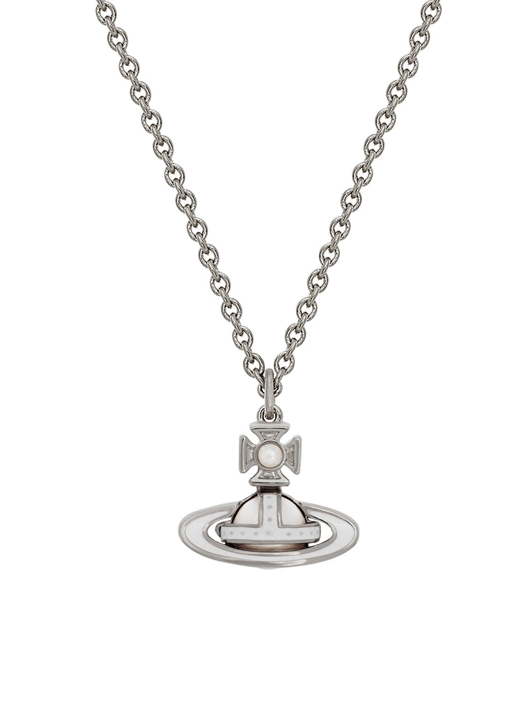 Vivienne Westwood Simonetta Bas Relief Pendant Platinum / Creamrose Pearl / White
