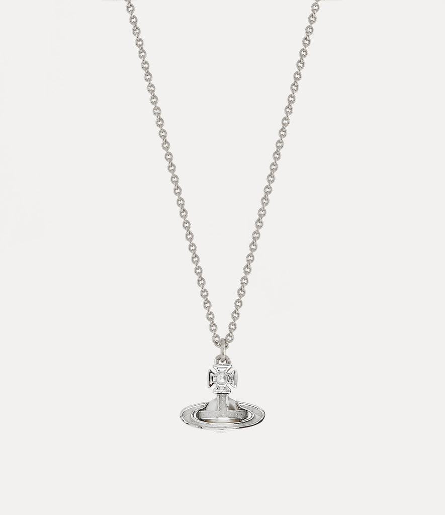 Vivienne Westwood Simonetta Bas Relief Pendant Platinum / Creamrose Pearl / White